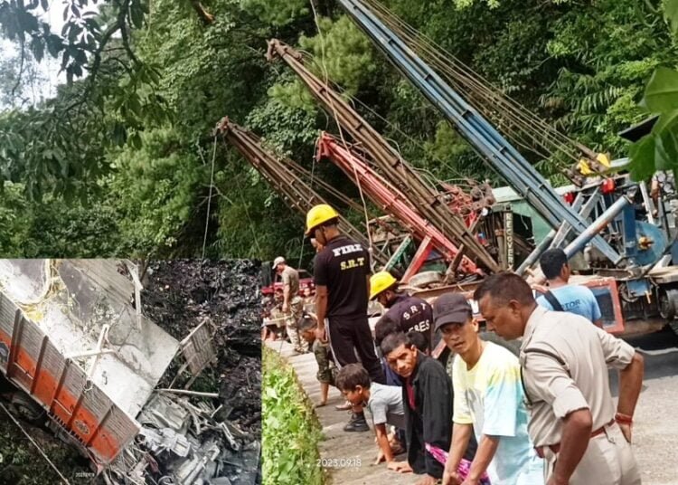 Truck falls into gorge, driver dead
