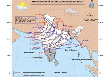 South West Monsoon withdraws from M’laya