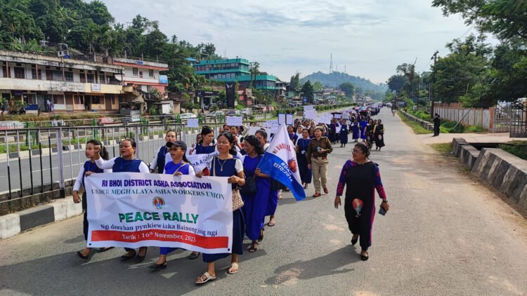 ASHAs protest in Ri-Bhoi over wages
