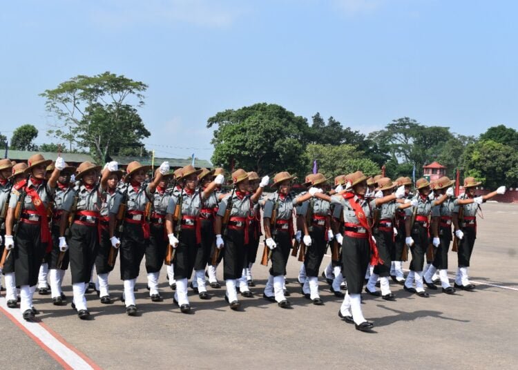382 female Assam Rifles recruits pass grueling training