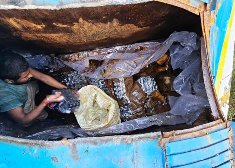 Overturned tanker truck spills banned cough syrup