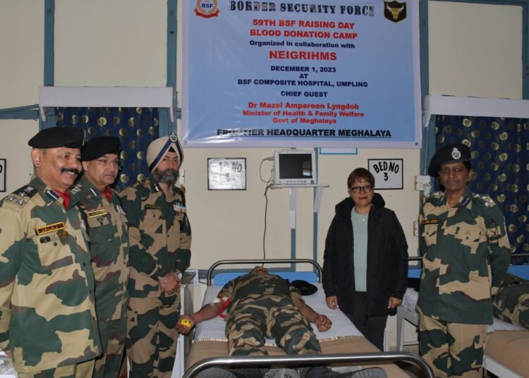 BSF Meghalaya marks raising day with blood donation