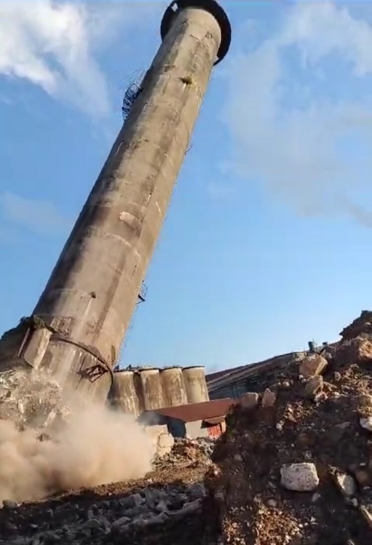 Fearing collapse Govt destroys MCCL chimney: Dhar