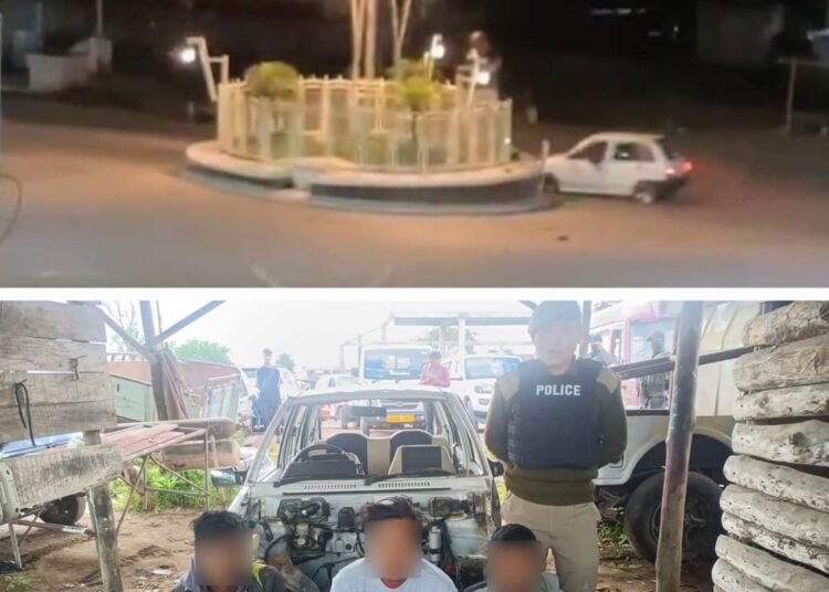 3 youth arrested for road stunts on car in Laitumkhrah