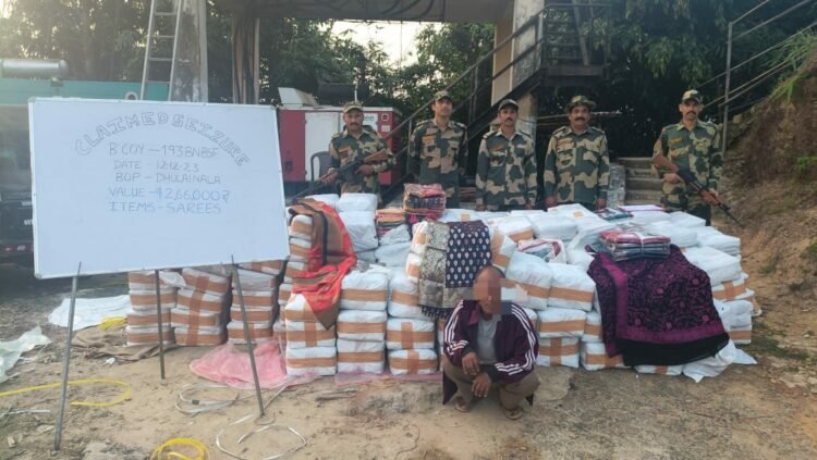 BSF seizes clothing items, 1 arrested