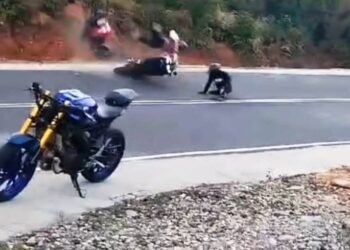 Terrifying bike stunt goes wrong, police vows strict action