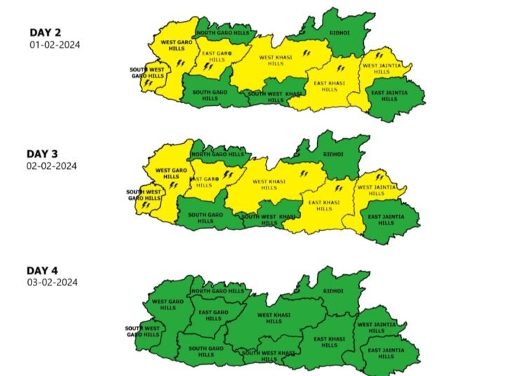 IMD predicts scattered showers