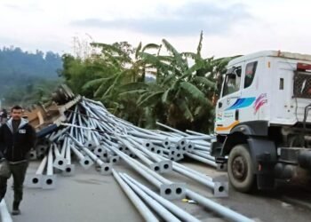 Pedestrian killed after loaded truck overturns near Umtrew