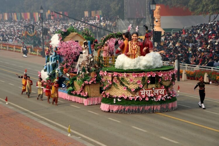 Republic Day parade: Meghalaya tableau showcases Cherry Blossoms