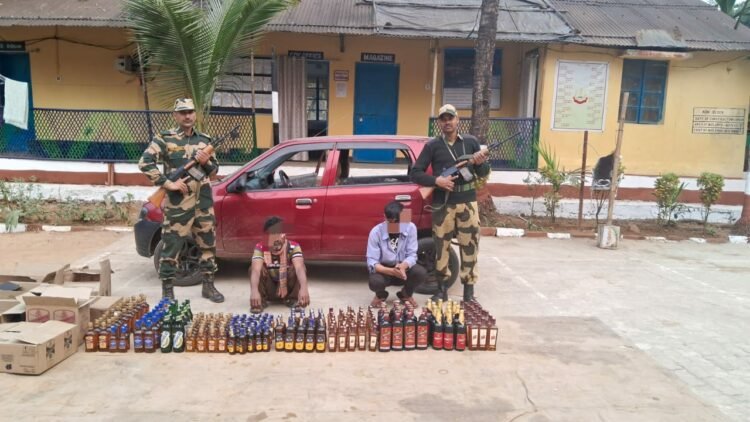 Two persons arrested for smuggling liquor by BSF