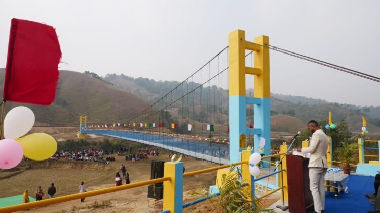 Suspension bridge inaugurated over Myntdu in Tuberkmaishnong