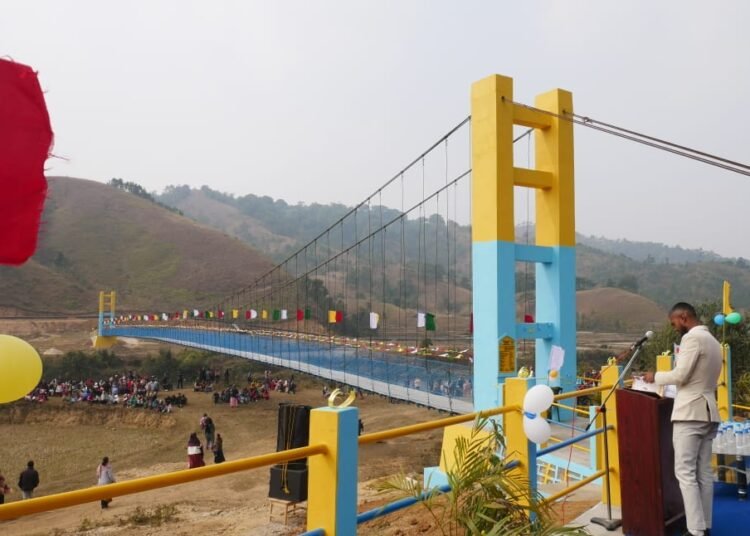Suspension bridge inaugurated over Myntdu in Tuberkmaishnong