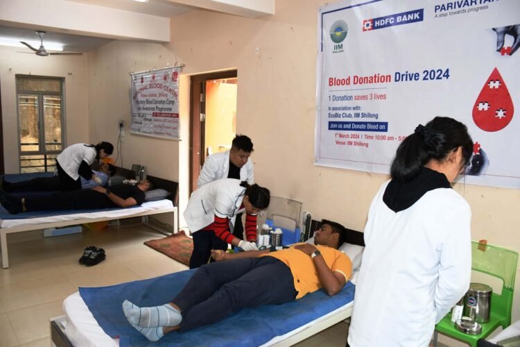 81 from IIM Shillong donate blood
