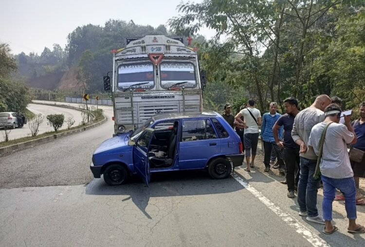 Lucky escape for driver in road traffic accident