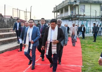 CM lays base for futsal ground in Mawprem