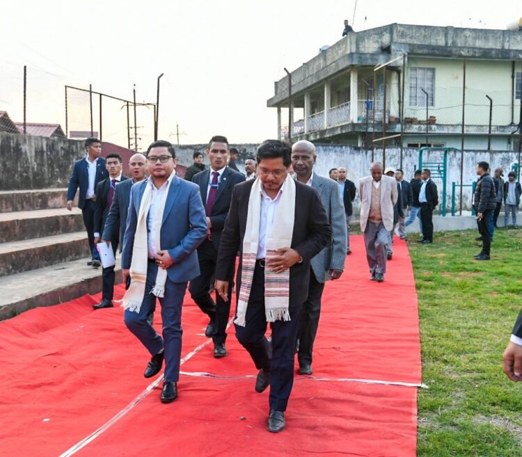 CM lays base for futsal ground in Mawprem
