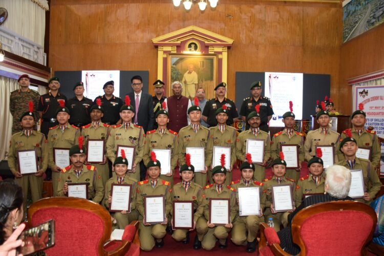 Governor felicitates NCC Group Shillong cadets