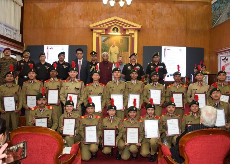 Governor felicitates NCC Group Shillong cadets