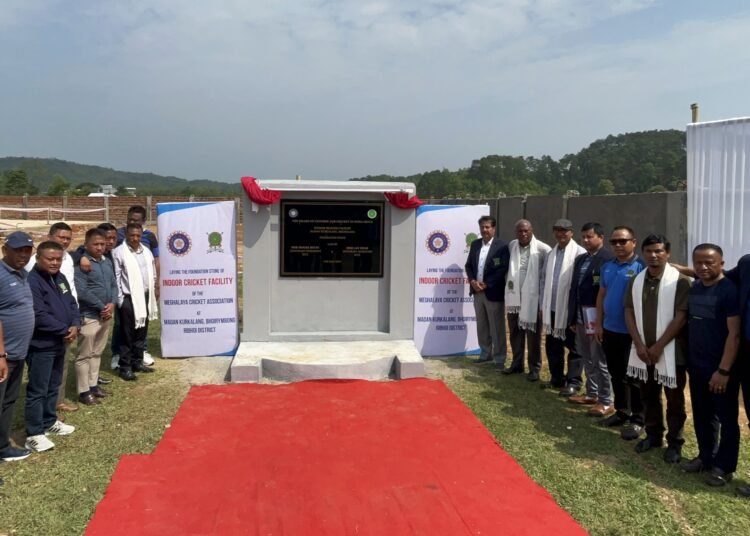 Foundation stone for game-changing indoor cricket training facility laid in Ri-Bhoi