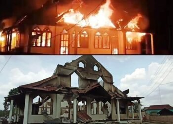 Massive fire engulfs Mupliang Presbyterian Church