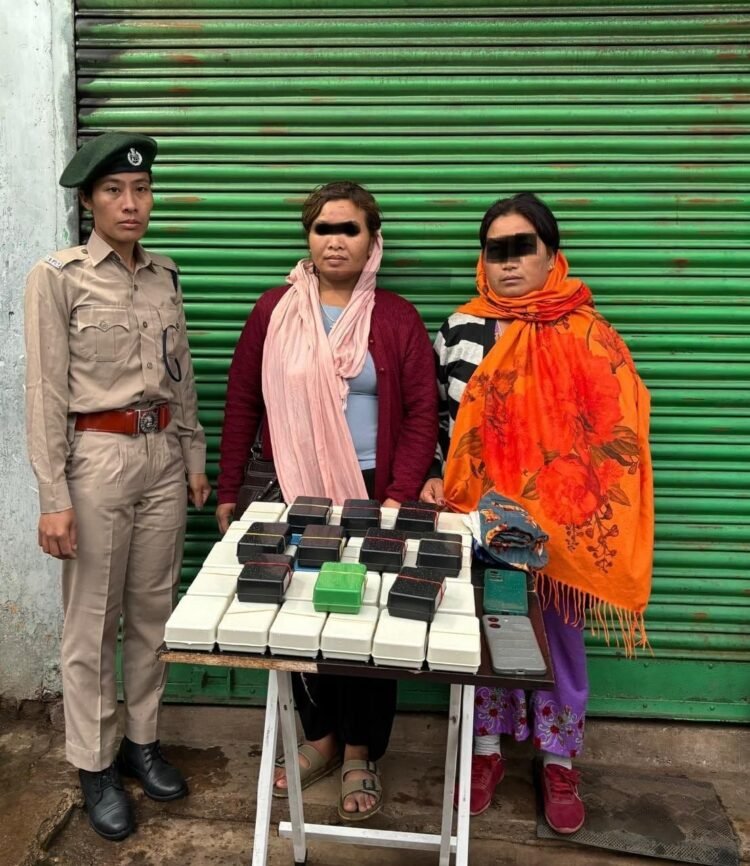 2 women from Manipur arrested with 450g of heroin