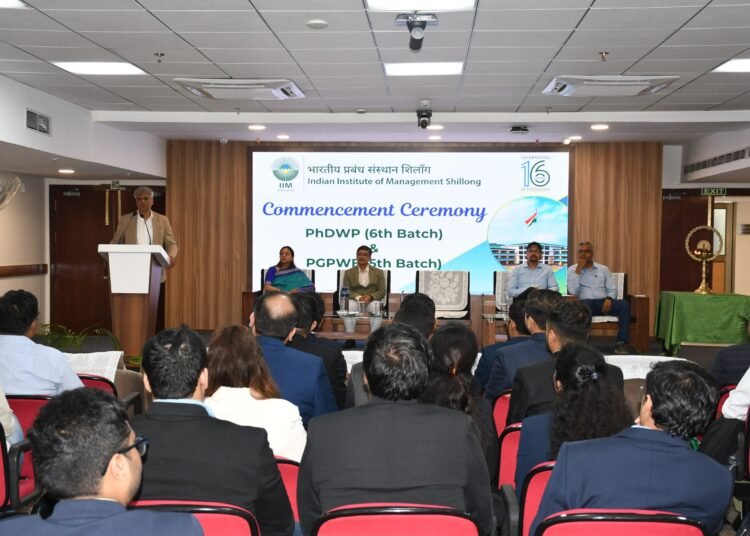 IIM Shillong inaugurates new batches of PhD WP & PGPWE
