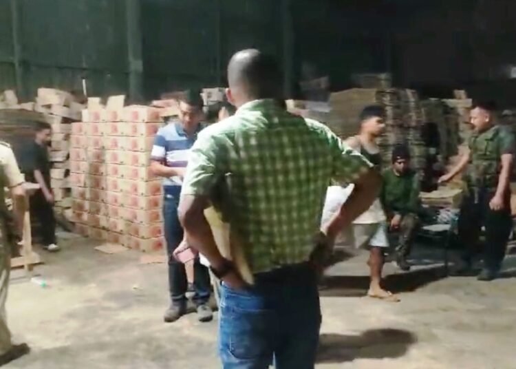 Illegal liquor factory busted in Byrnihat area, 14 detained