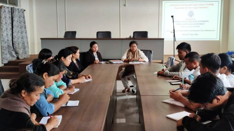 Paralegal volunteers receiving training on legal literacy
