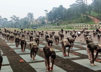 Yoga session held for trainee cops