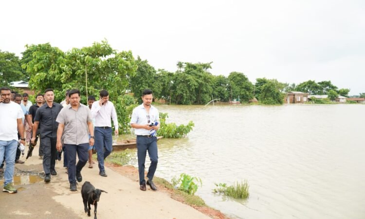 Conrad visits marooned areas of West Garo Hills