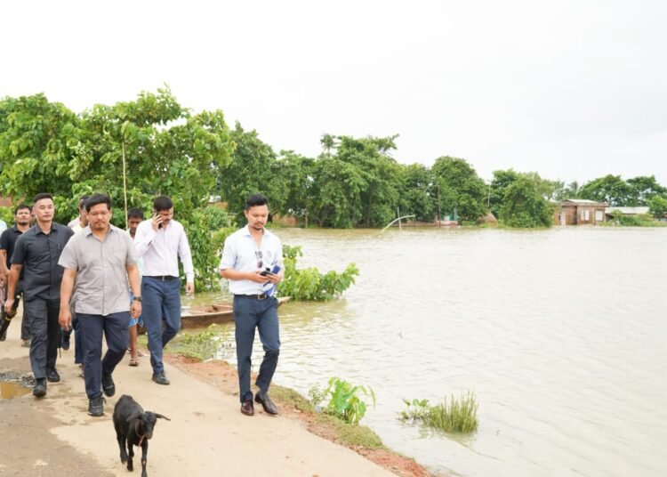 Conrad visits marooned areas of West Garo Hills