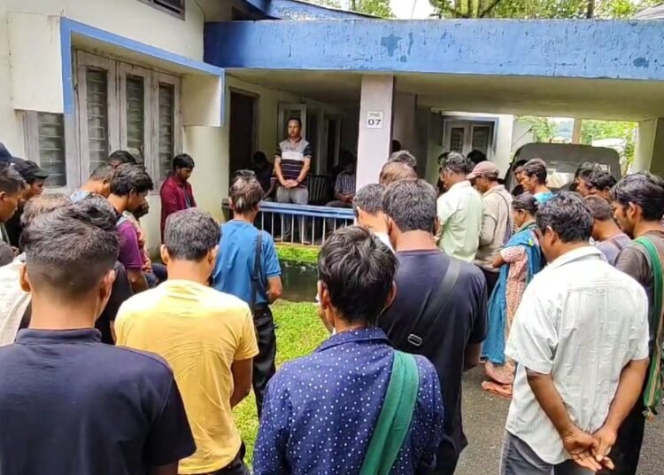 Villagers allege contractor damaged road to build football ground