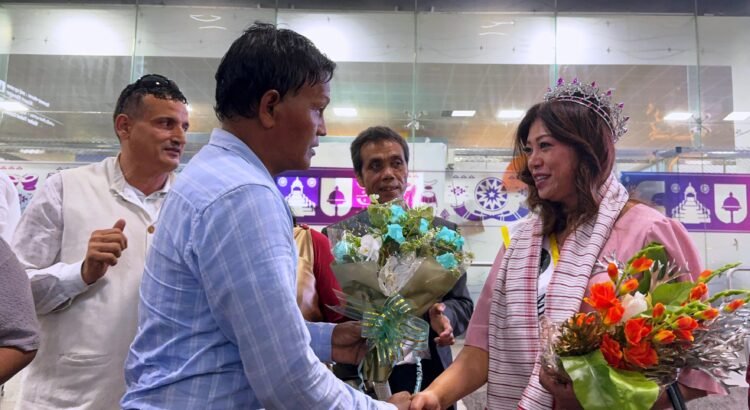 ‘Mrs World Peace’ felicitated by Maring clan