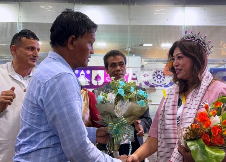 ‘Mrs World Peace’ felicitated by Maring clan