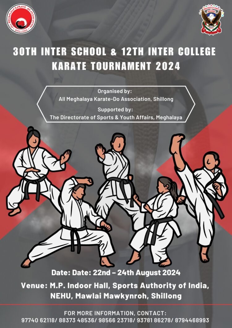 30th Inter School & 12th Inter College Karate Tournament next month