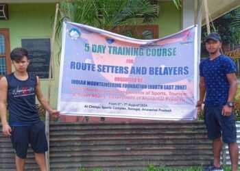 Meghalaya climbers undergoing training in Itanagar