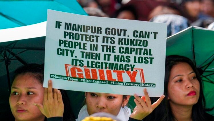 Kuki-Zo community protests at Jantar Mantar, demands action against Manipur CM
