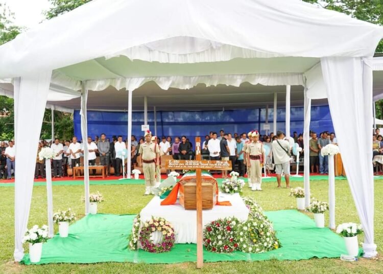 Former CM Salseng C Marak laid to rest with full state honours
