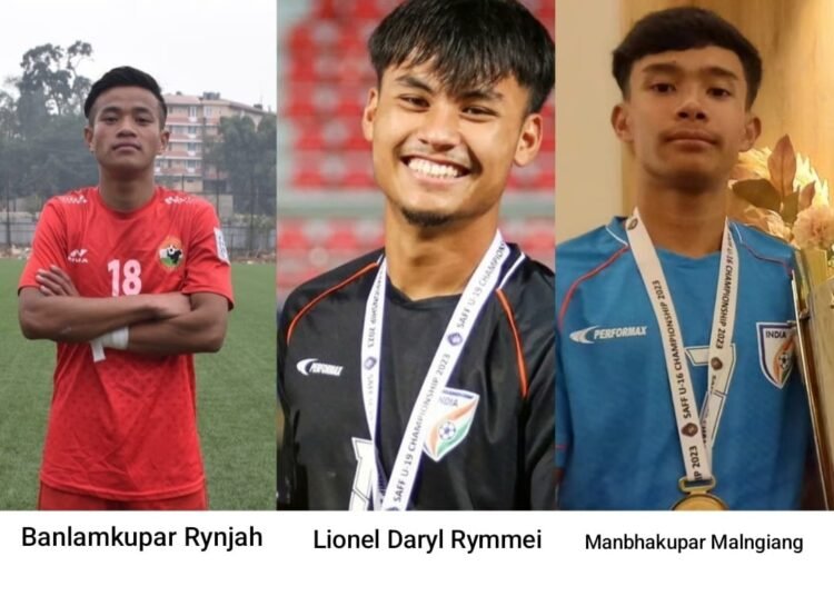 3 Meghalaya boys selected in India men’s football teams