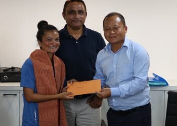 MFA felicitates U-17 World Cup referee Ri-iohlang Dhar