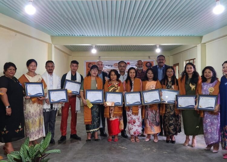 Teachers honoured by Rotary in Shillong & Jowai