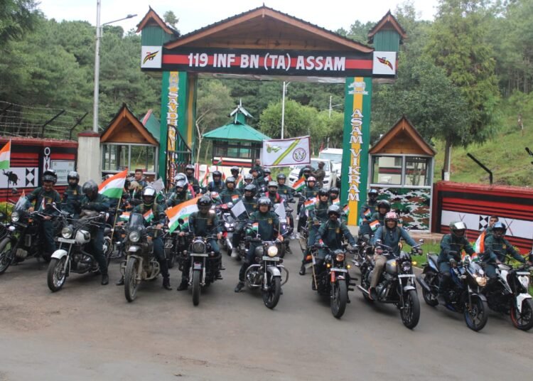 119 Territorial Army organises 40-strong bike rally to Sohra