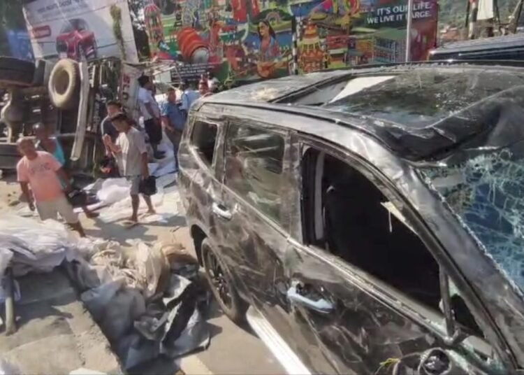 Truck-SUV crash ties up traffic on Shillong-Guwahati highway
