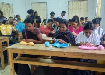 Wahiajer community college hosts skill training programme on knitting and embroidery