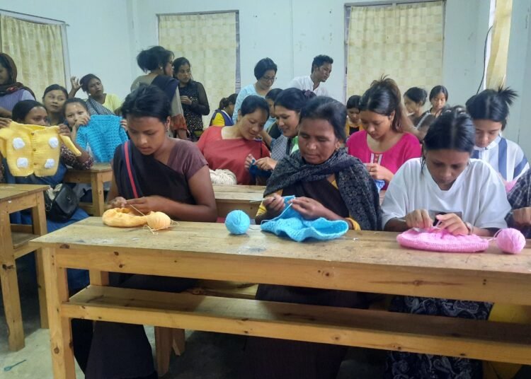 Wahiajer community college hosts skill training programme on knitting and embroidery