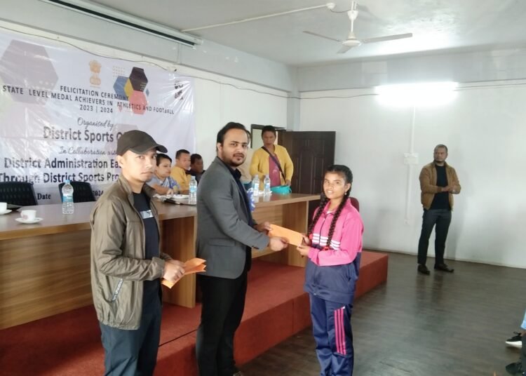 EJH felicitates state level medal achievers in athletics & football