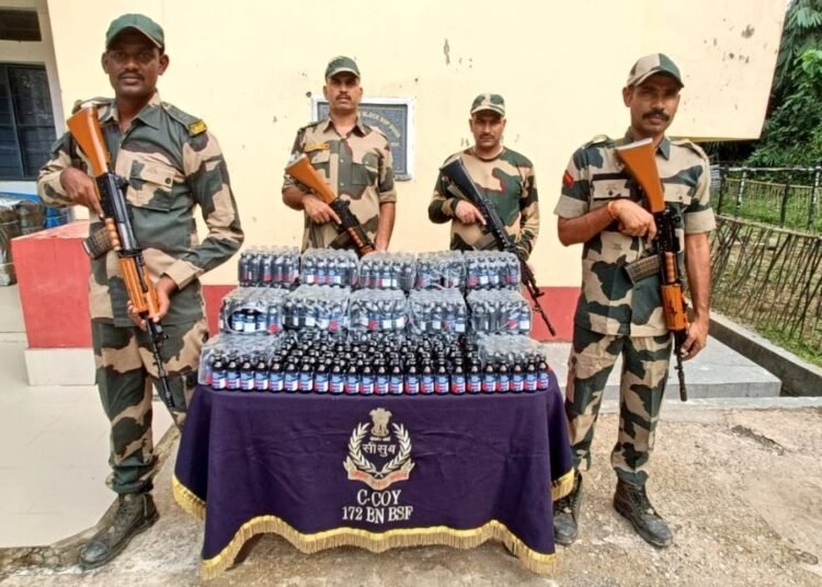 BSF Meghalaya thwarts smuggling attempt of cough syrup