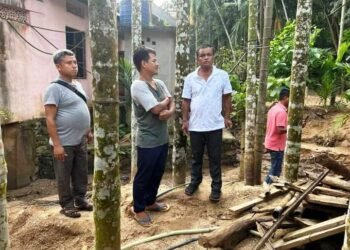 Jirang MLA aids families affected by illegal earth cutting