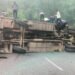 Several injured after speeding bus topples on NH-6