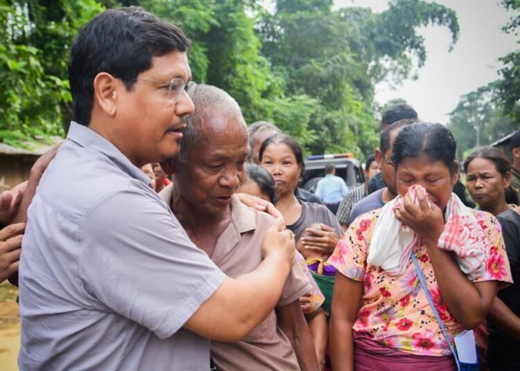 Day 2: Conrad visit villages affected by Garo Hills flood